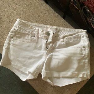 White Jean Shorts